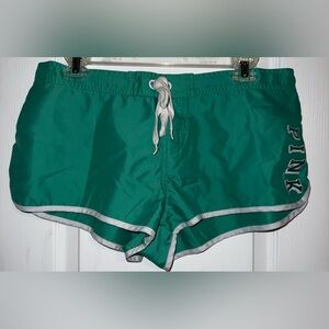 Victoria’s Secret PINK Swim Shorts Green White Y2K Size L